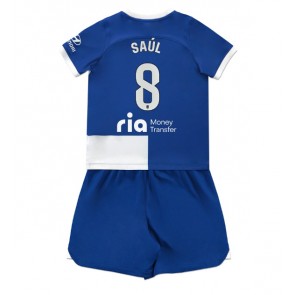 Maillot de foot Atletico Madrid Saul Niguez #8 Extérieur enfant 2023-24 Manches Courte (+ pantalon court)